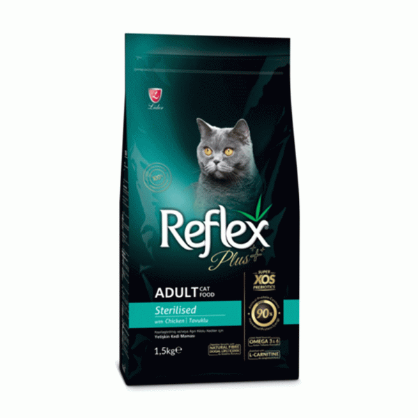 غذای خشک گربه رفلکس پلاس مرغ عقیم  reflex plus sterlised chicken