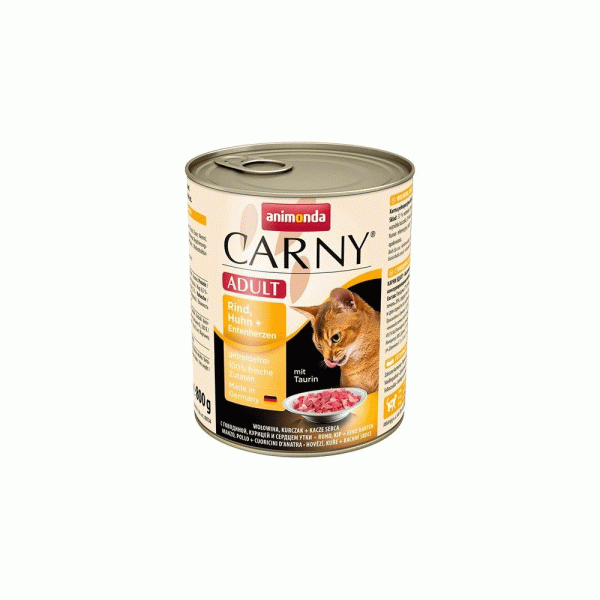 کنسرو گربه کارنی گوساله و مرغ CARNY 800G