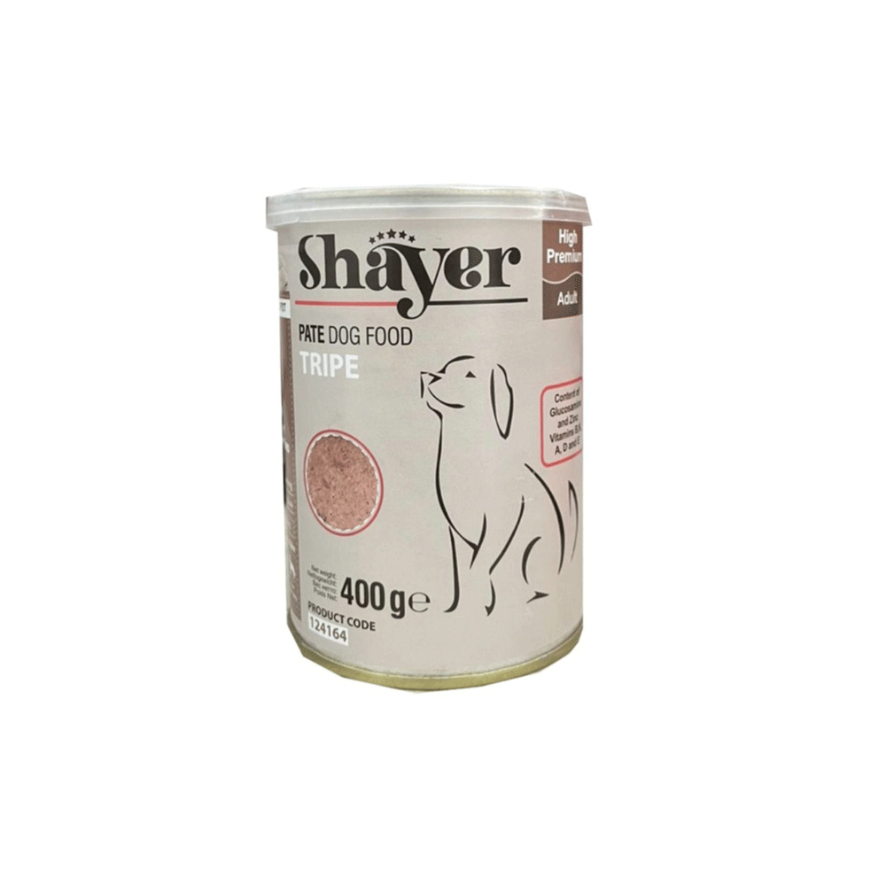 کنسرو سگ شایر پته سیرابی shayer 400g