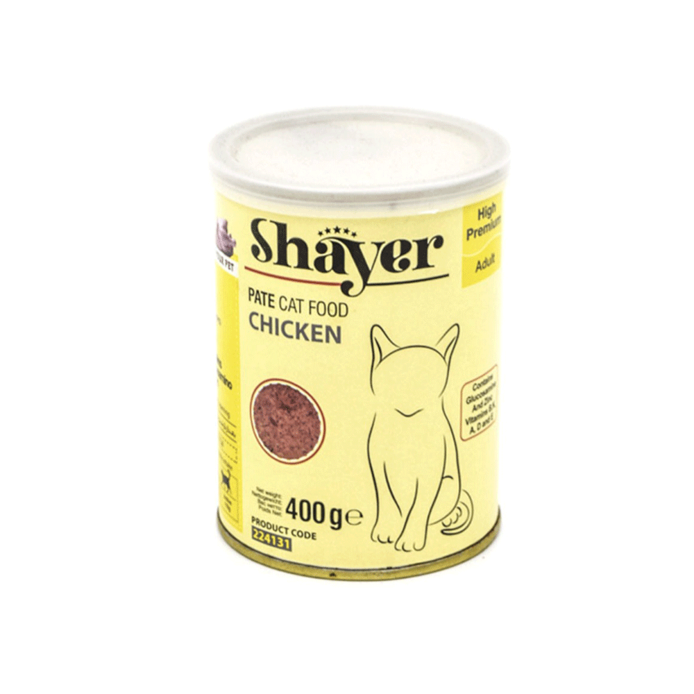 کنسرو گربه شایر پته مرغ shayer 400g