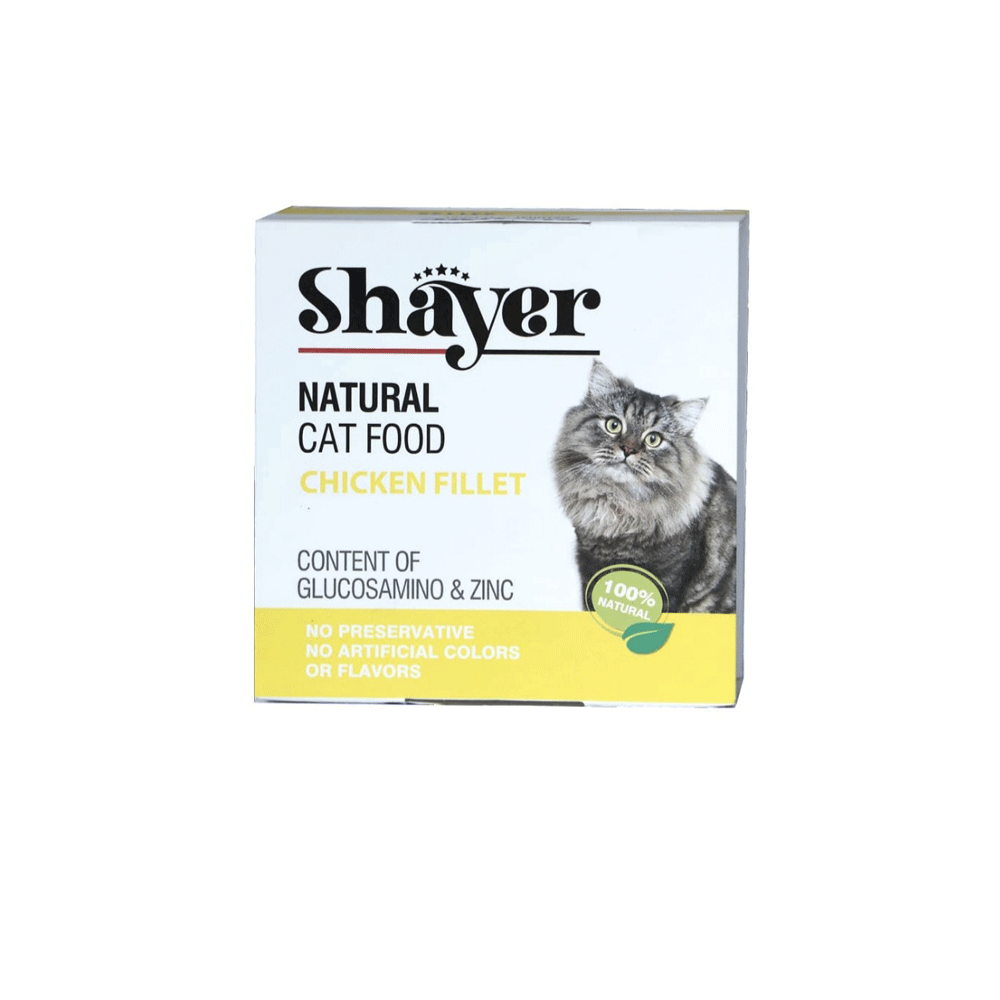 کنسرو گربه شایر نچرال فیله مرغ shayer 110g