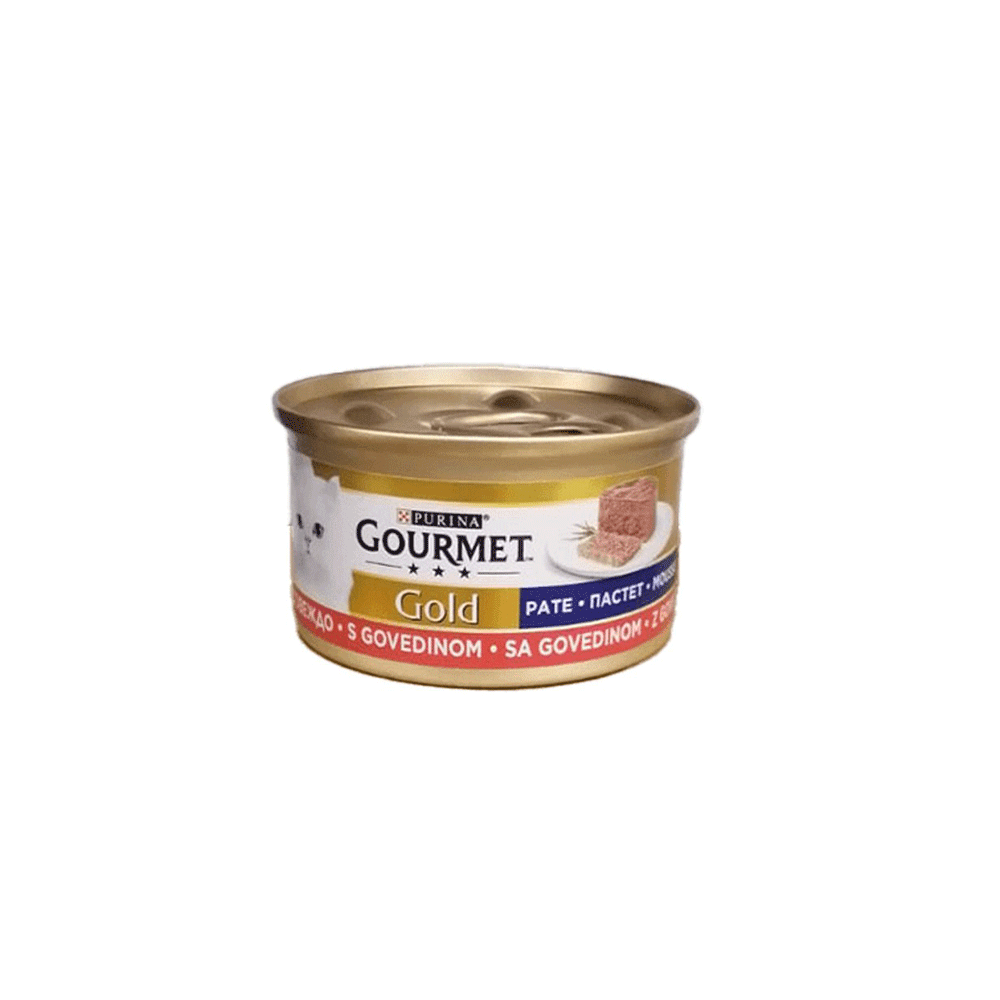 کنسرو گربه گورمت گلد پته گوشت GOURMET GOLD