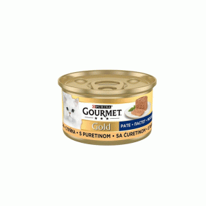 کنسرو گربه گورمت گلد پته بوقلمون GOURMET GOLD