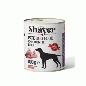 کنسرو سگ شایر پته گوشت و مرغ shayer 800g