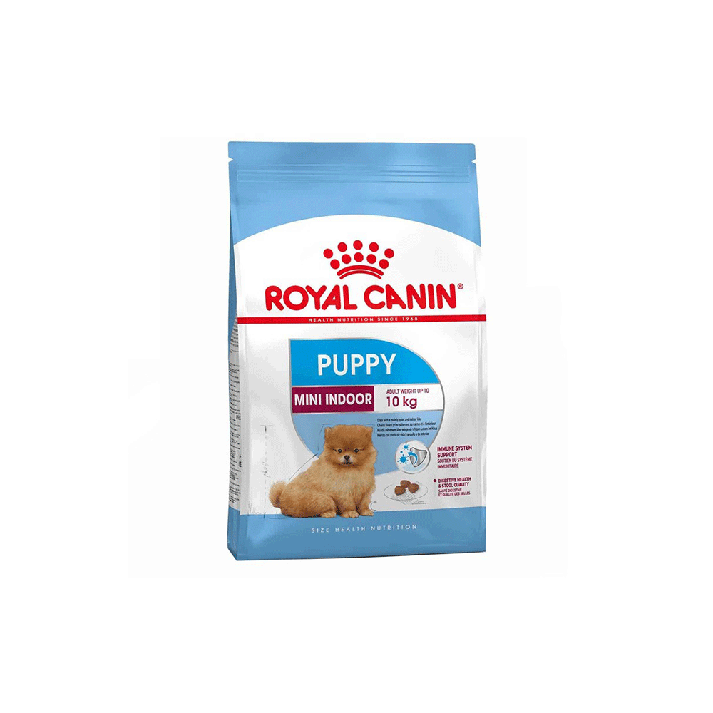 غذای خشک سگ مینی ایندور پاپی زیر یک سال رویال کنین royal canin mini indoor puppy